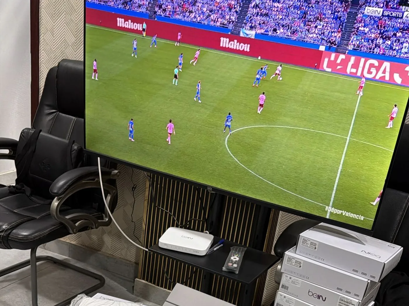 مباراة من الدوري الإسباني على قناة beIN SPORTS عبر رسيفر beIN أصلي داخل مقر beIN SPORT Shop