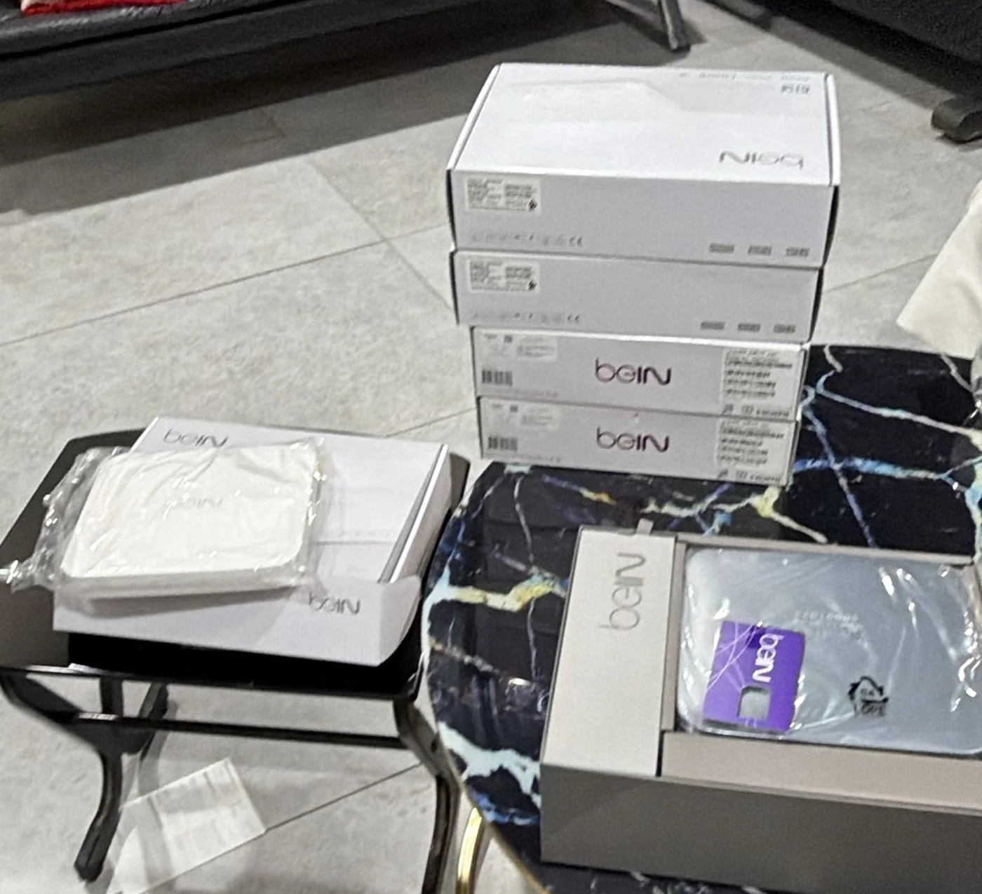 مخزون رسيفرات beIN الأصلية بعلبها المغلقة مع بطاقة beIN الذكية